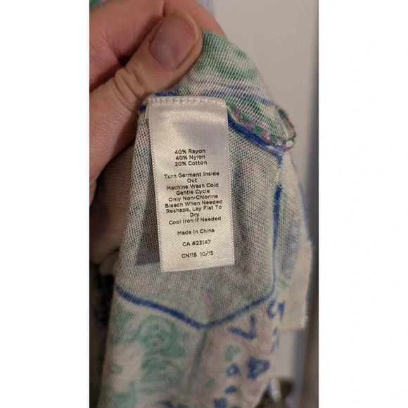 Talbots Print Sweater Tunic sz XL - Picture 6 of 6